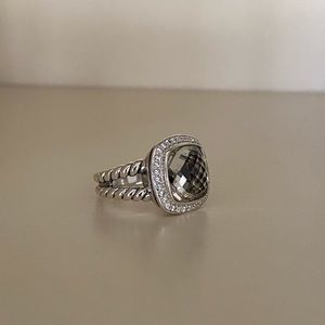 David Yurman Silver and White Gemstone Ring